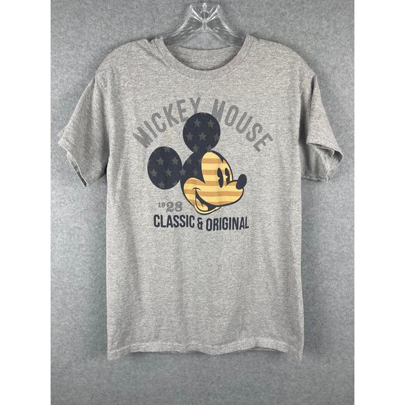Disney‎ Mickey Mouse "Classic and Orginal" T Shirt Men's Size M Gray - Picture 1 of 5
